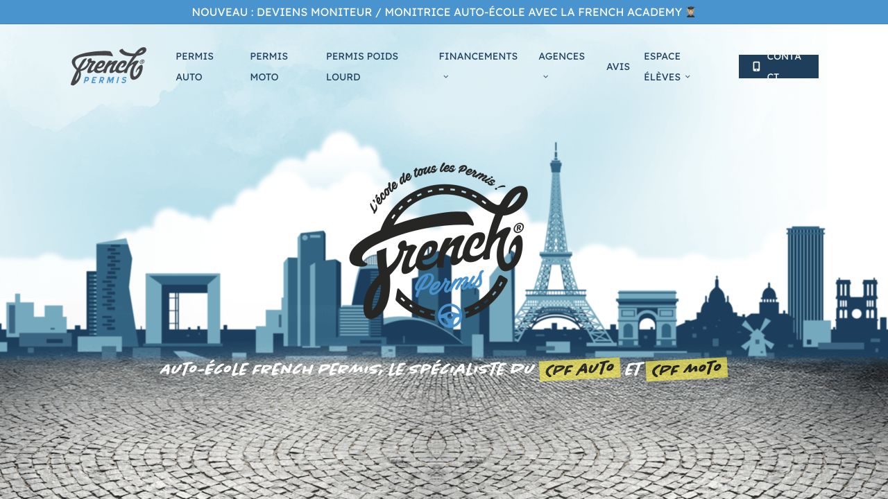 Capture du site de French Permis Paris 10 — Stalingrad